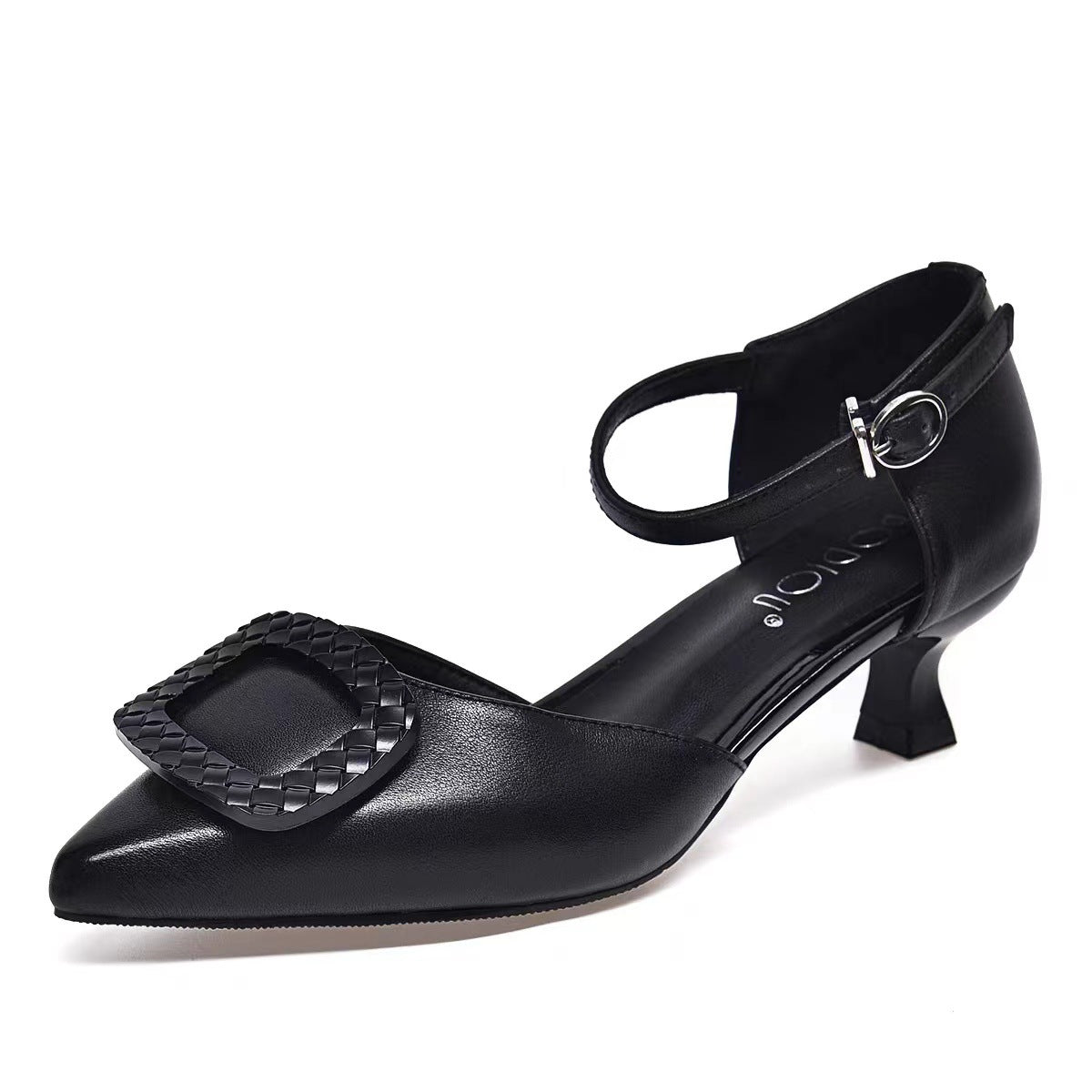 Women's Closed Toe Hollow Summer High Stiletto Pointed Buckle Sandals