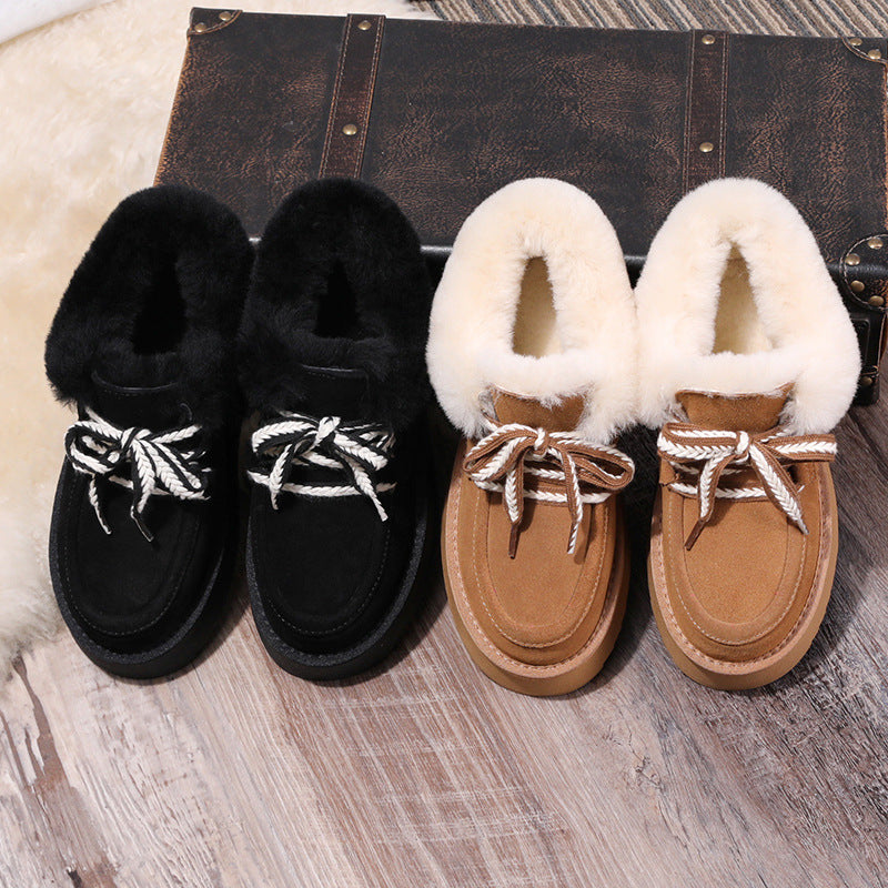 Women's Genuine Thick-soled Fur Integrated Winter Warm Boots