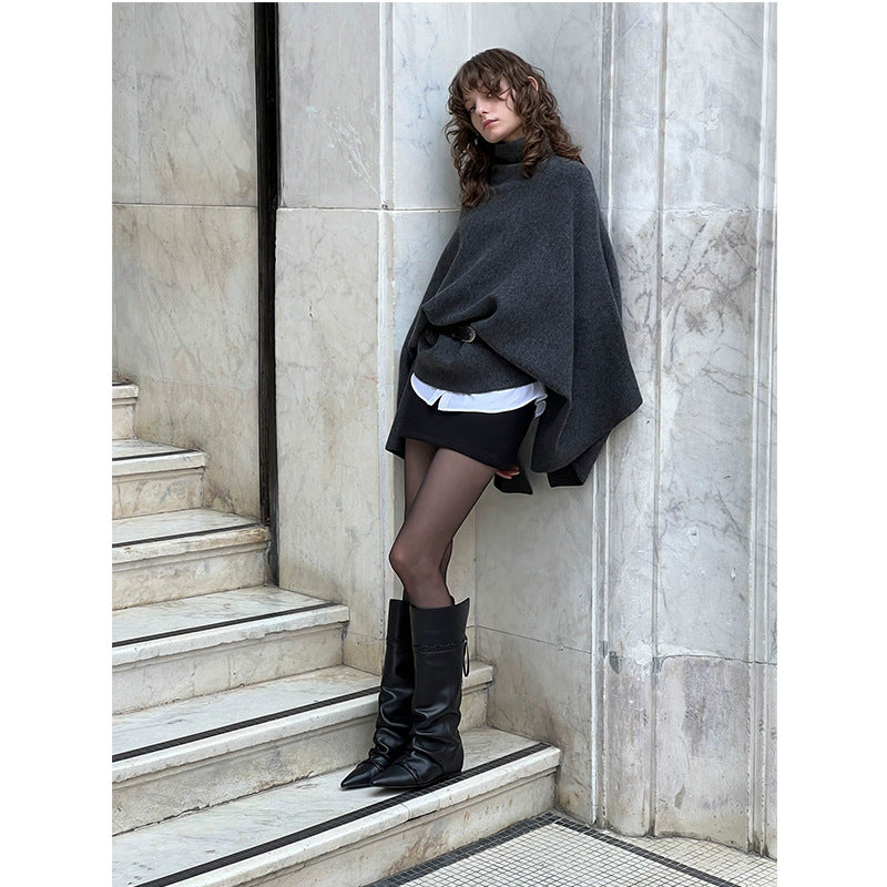 Height Increasing Insole Pointed Toe Knee-high Boots