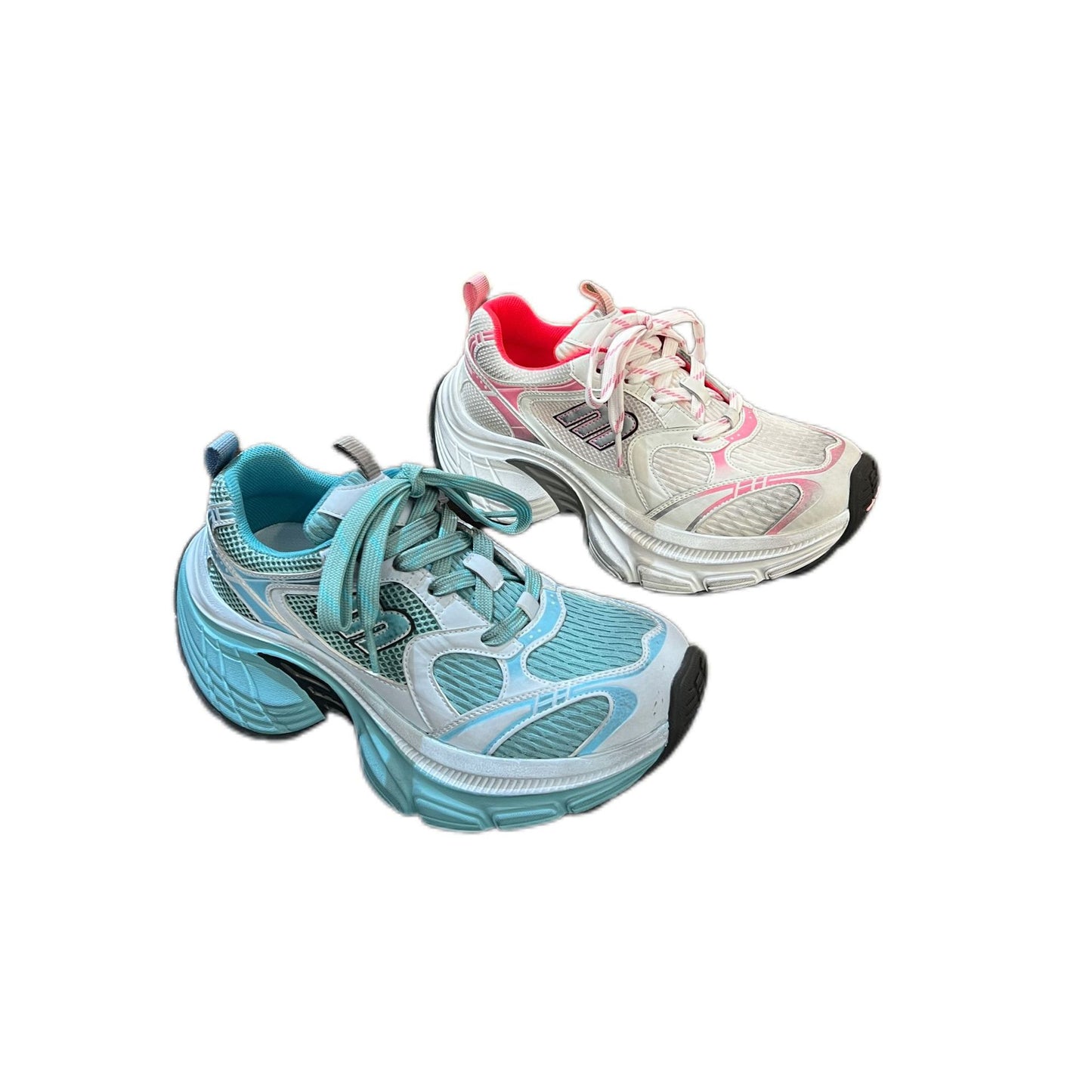 Women's & Men's Lightweight Paris Dad Platform Height Increasing Sneakers