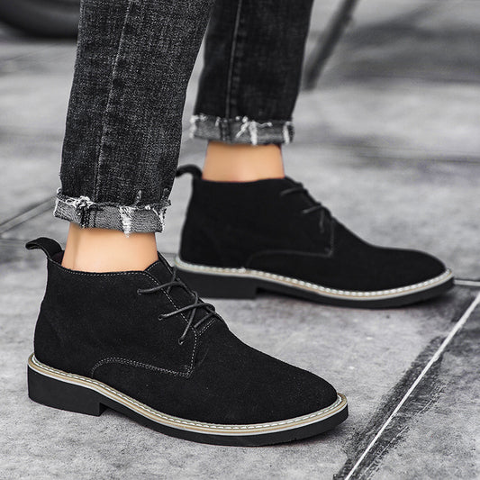 Men's Plus Size Suede British Style Business Leather Shoes