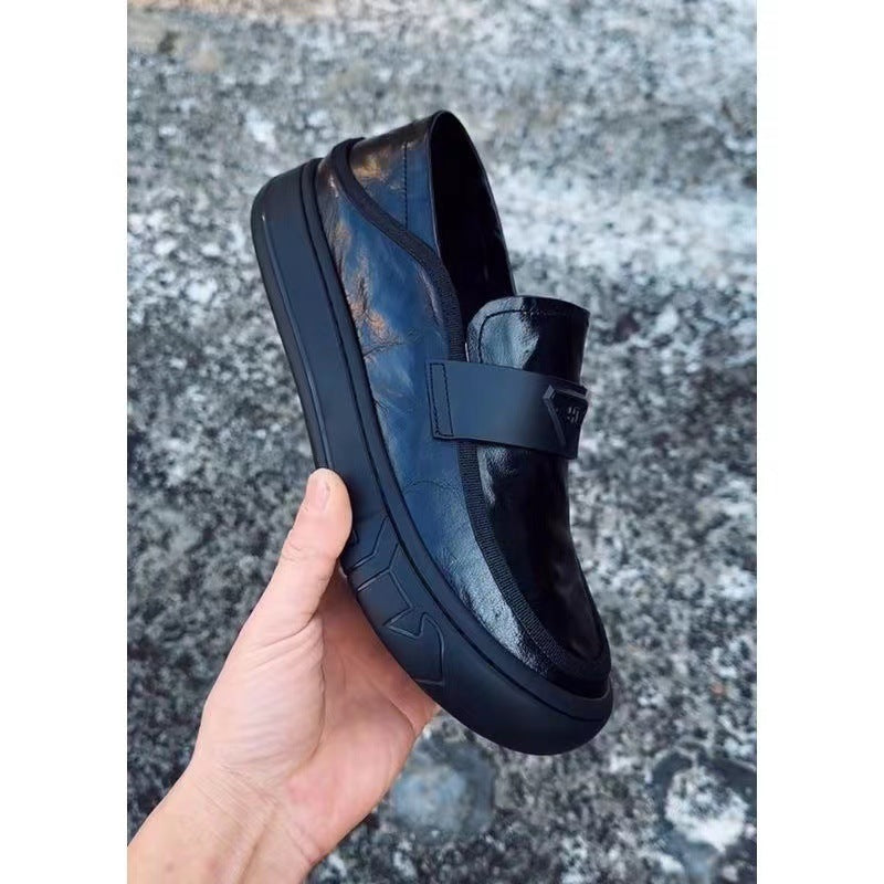 Spring Genuine Fashion Slip-on Driving Comfortable Leather Shoes