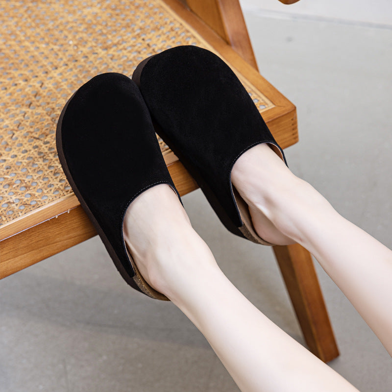 Women's Outer Wear Thick Bottom Half Support Slippers