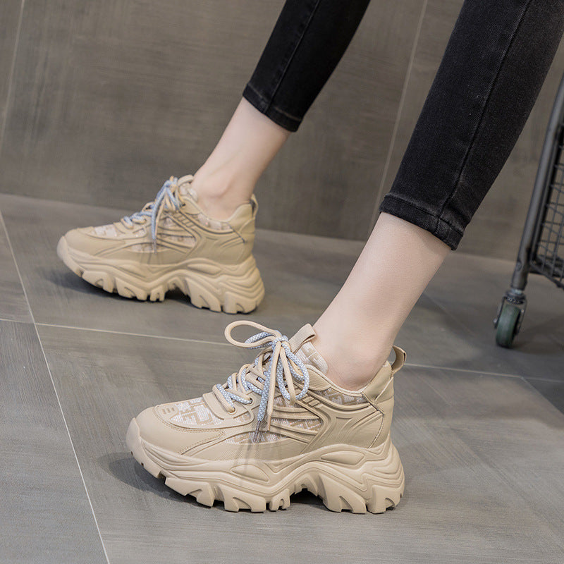Women's Super Hot Dad Thick Bottom Height Increasing Women's Sports Shoes