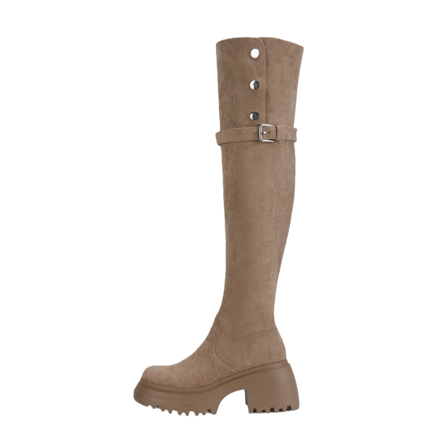 Women's Knee Fold Two Wear Thick Bottom Boots