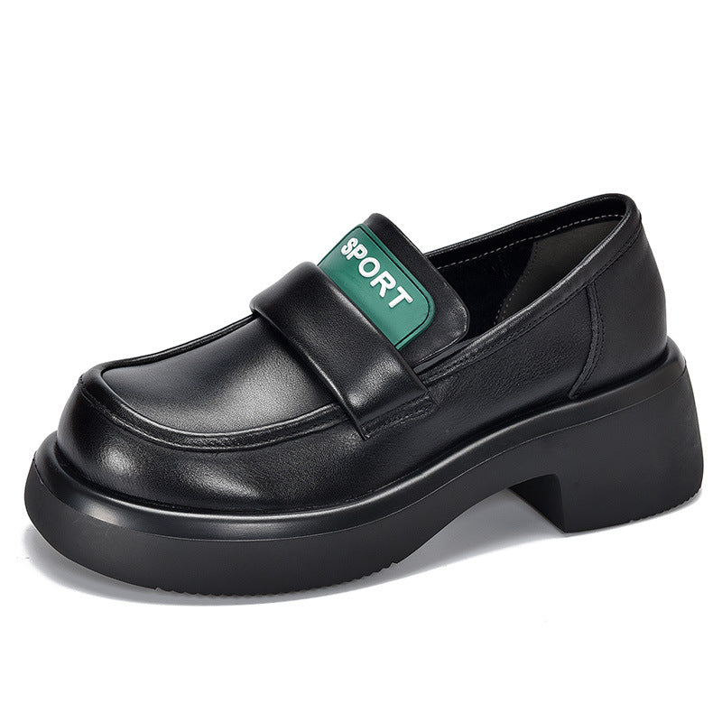 Women's Activity Price Cowhide Platform Waterproof British Style Casual Shoes