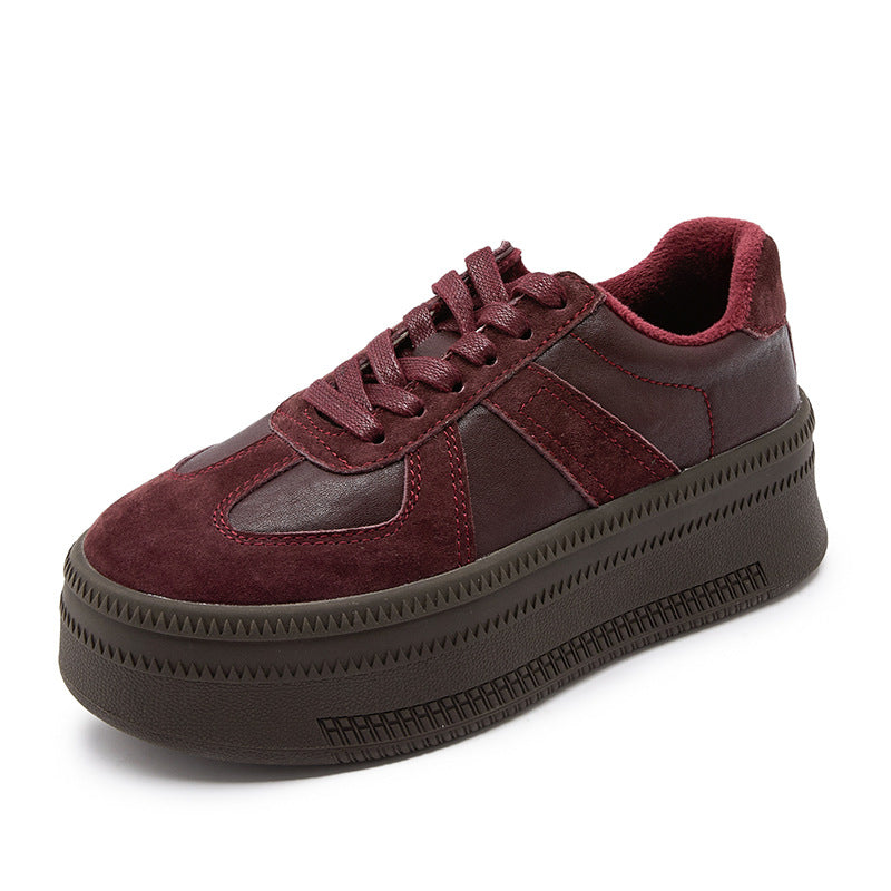 Women's Genuine Retro Fleece-lined Warm Raise The Casual Shoes