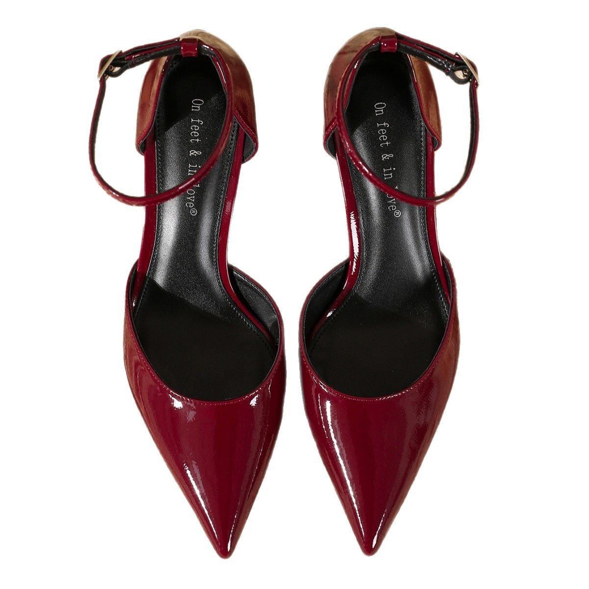 Women's Summer Fashion French Style Buckle Pointed Stiletto Hollow Heels
