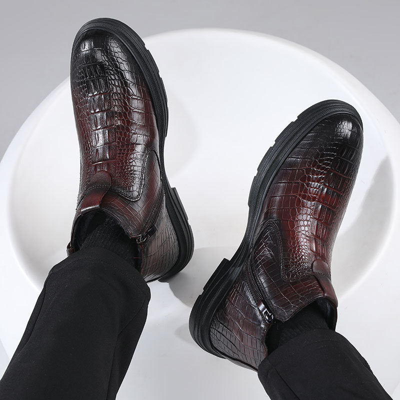 Men's Winter Genuine With Veet Outdoor Leisure Warm Sheepskin Snow Boots