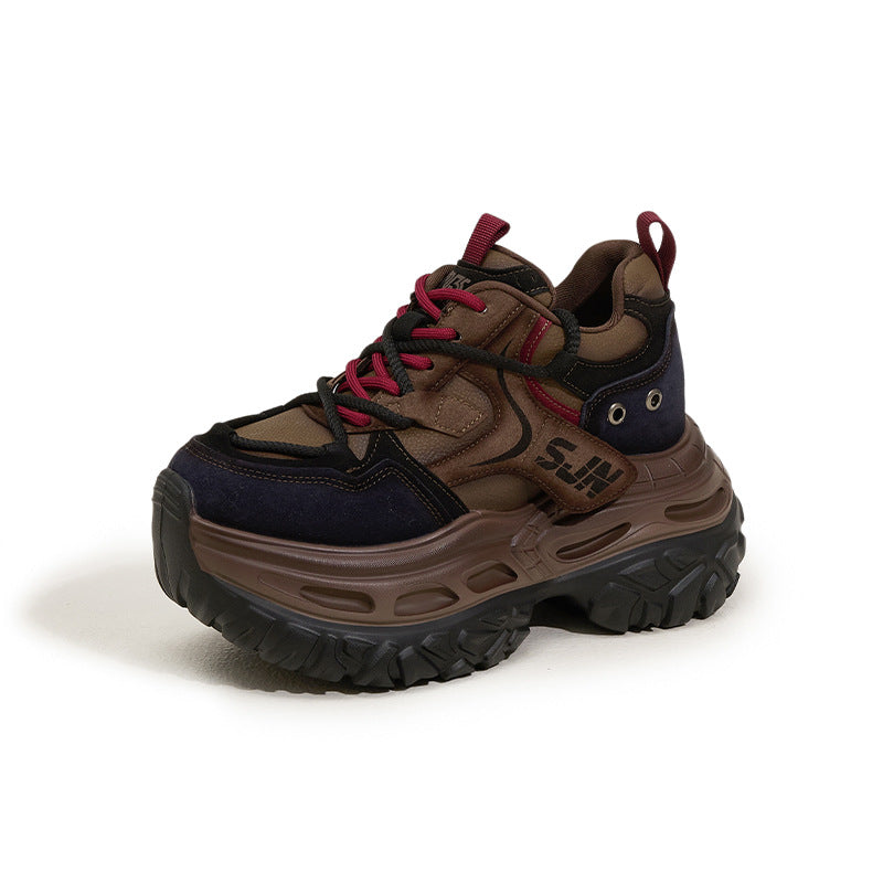 Women's Platform Dad Spring Height Increasing Insole Polished Women's Sports Shoes