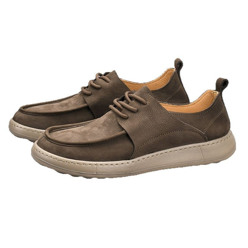 Men's Spring Retro Solid Sole Lightweight Platform Casual Shoes