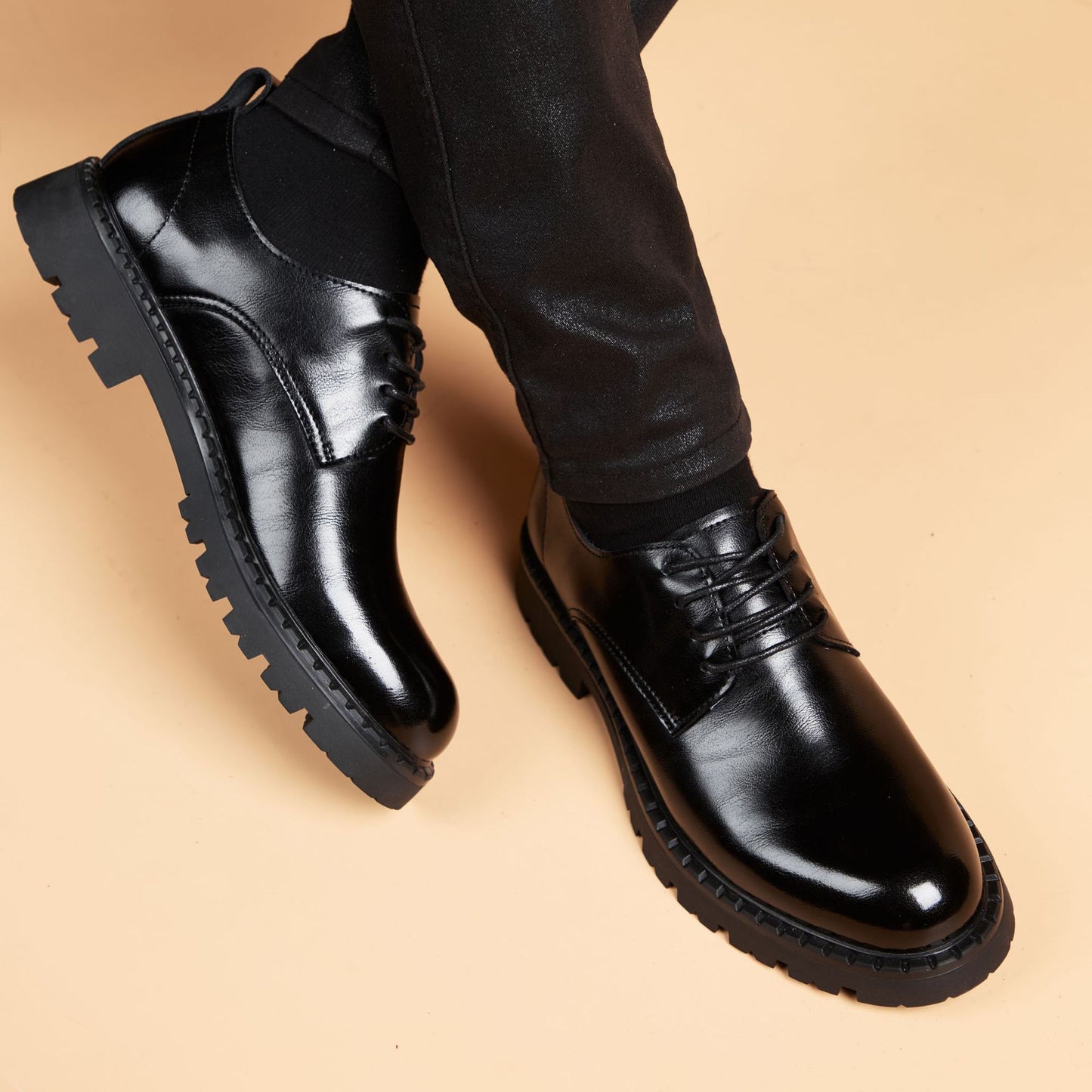 Men's Bridegroom Height Increased Wedding High-grade Office Commuter Leather Shoes
