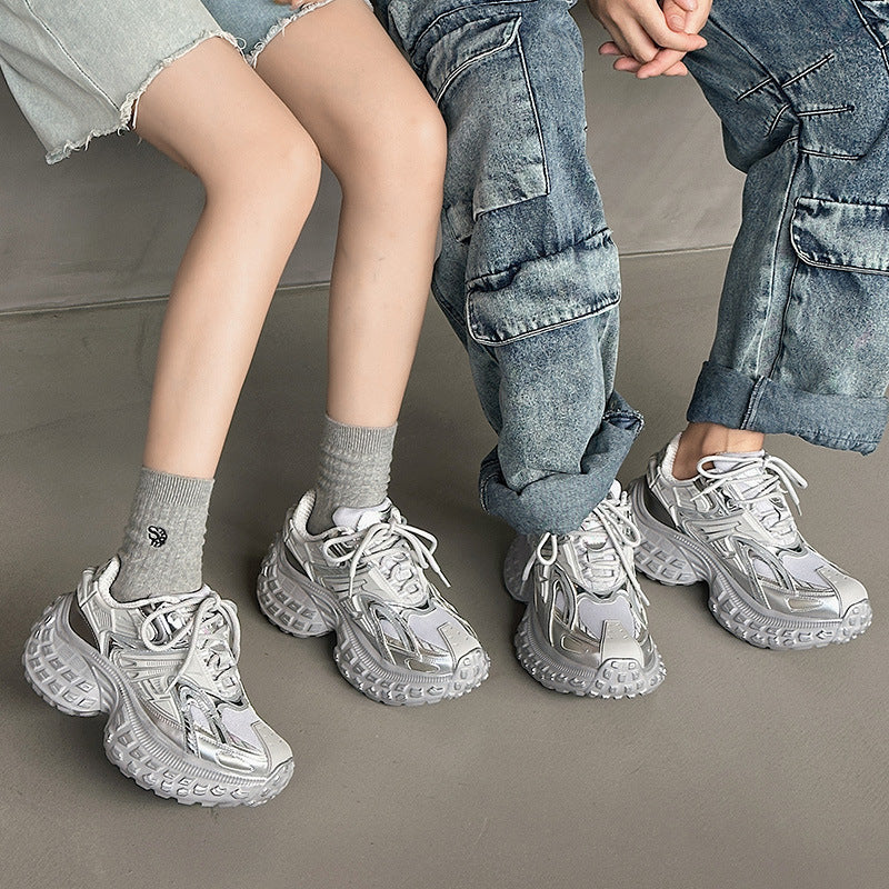 Women's Dad Mech Fashion Height Increasing Sports Sneakers