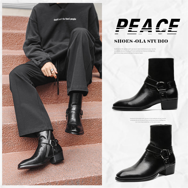 Men's Martin Chelsea Zipper Short Motorcycle Trendy Boots