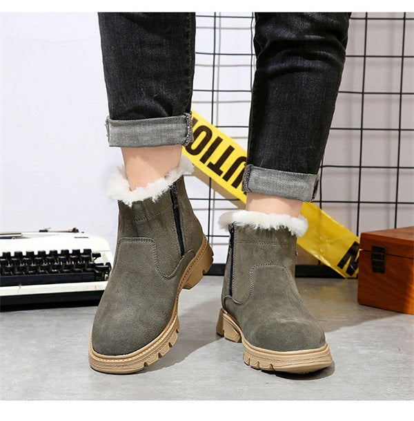 Wild Super Thick Wool Cold Weather Fur Integrated Plus Snow Boots