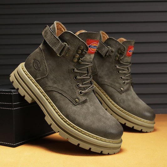 Men's Trendy Retro Mountaineering Plus Size Brown Boots