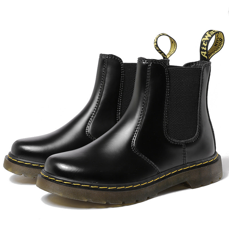 Women's & Men's Genuine Couple Martin British Ankle Plus Women's Leather Boots