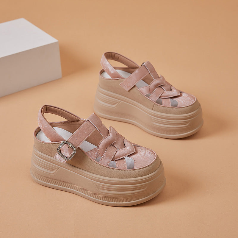 Women's Height Increasing Insole Breathable Versatile Campus Casual Shoes