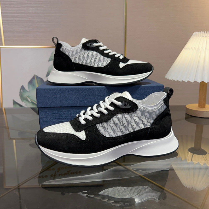 Men's Trendy Letter Home Presbyopic Embroidered Platform Sneakers