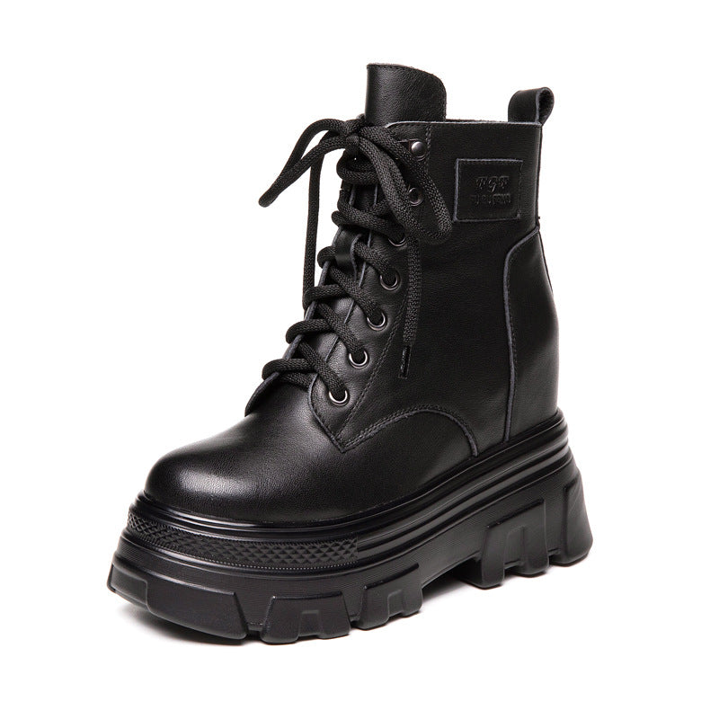 Women's & Men's Hight Increasing Martin Genuine Platform High Men's Shoes