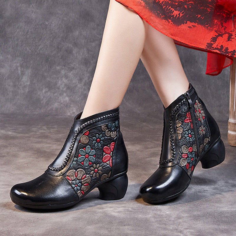 Women's Cowhide Veet Warm Cotton Thick Soft Women's Shoes