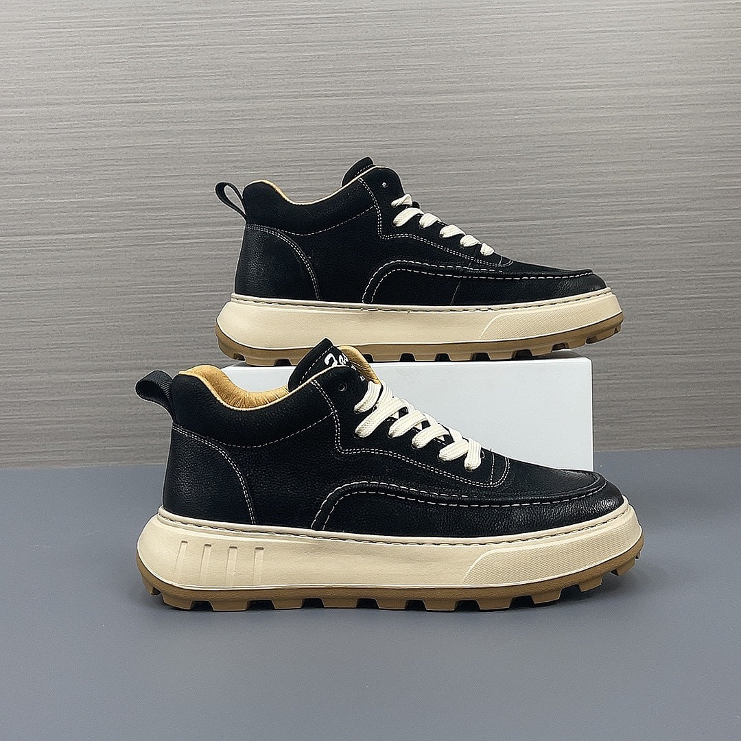 Men's European Goods Real With Fleece Lining Sneakers