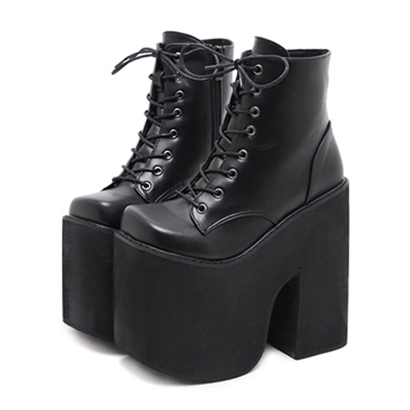 Women's Chunky Ankle Fashion Stage Show Plus Size Wedge Boots