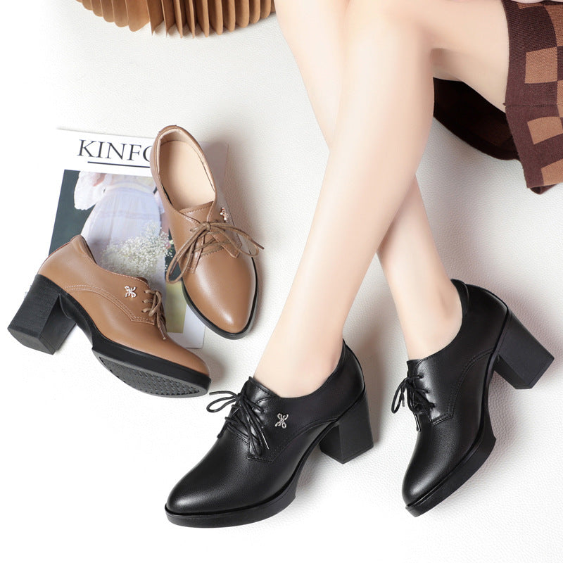 Women's Single High Chunky Driving Outing Maternity Casual Shoes