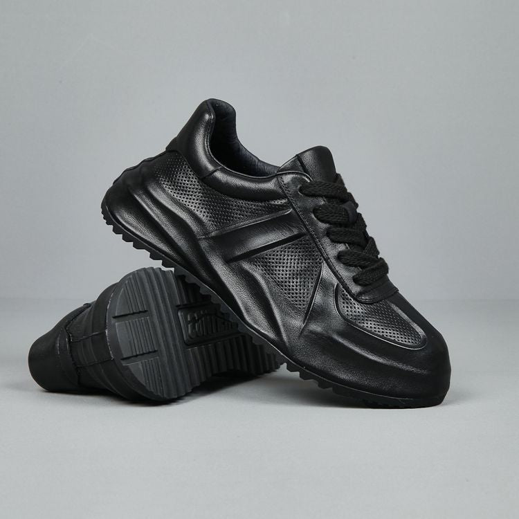 Men's Summer Breathable Platform White Genuine Fashion Men's Shoes