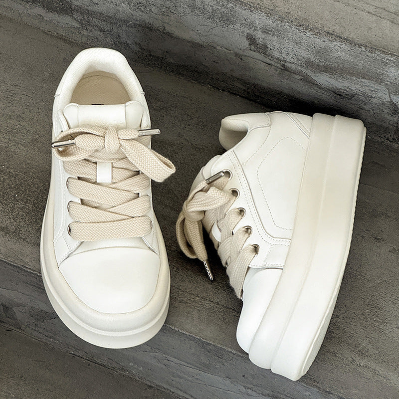 Platform Versatile Invisible Height Increasing Insole Bread Men's Board Shoes