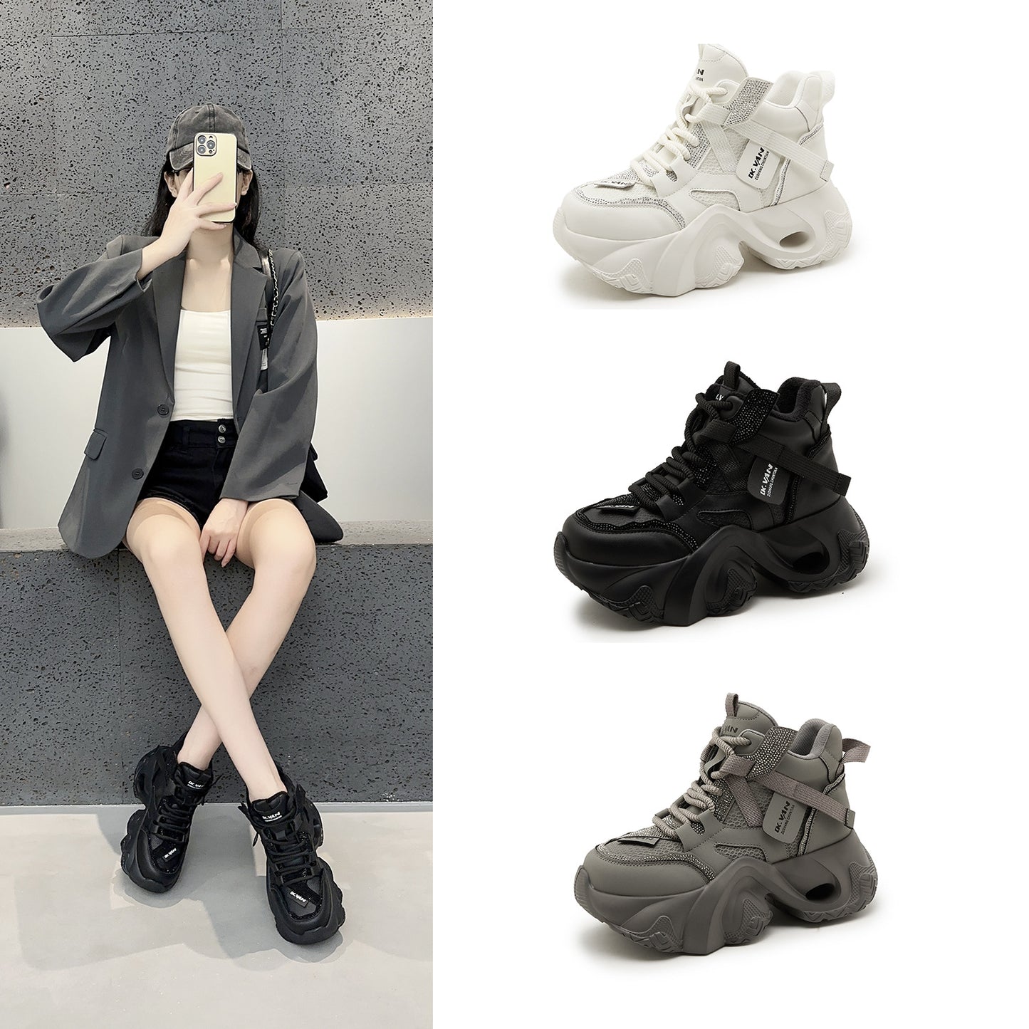 Women's Dad Autumn Mesh Breathable Sports Casual Shoes