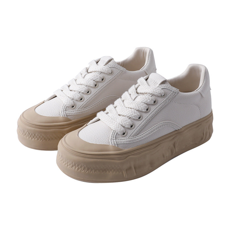 Women's Height Increasing Insole Small White Thick-soled Versatile Sneakers