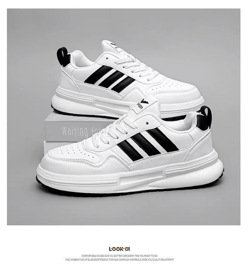 Men's Extra Large Platform White Trendy Dad Sneakers