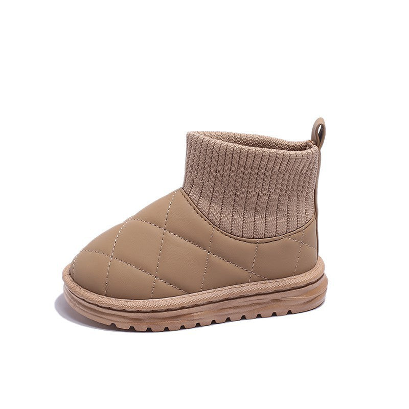 Children's Cotton Short Fleece-lined Boy Thickened Warm Kid's Snow Boots