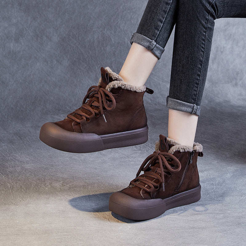 Women's Winter Thick Plus Veet Warm Cotton Genuine Snow Boots