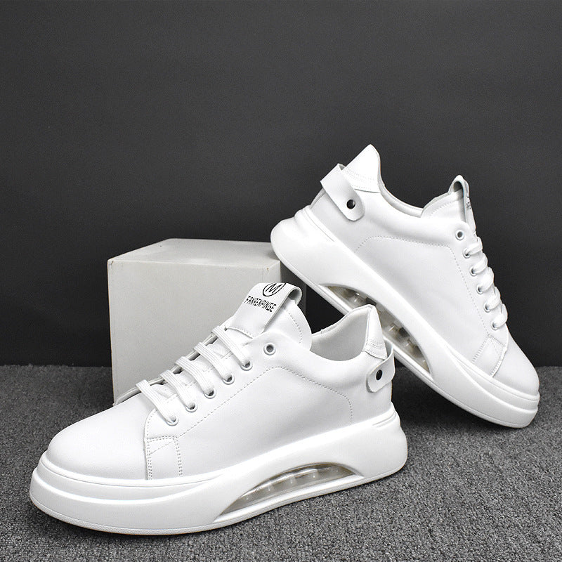 Men's Korean White Thick-soled Trendy Breathable Height Casual Shoes