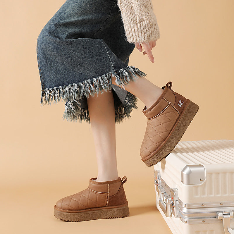 Women's Warm Winter Versatile Platform Elevator Ankle Snow Boots