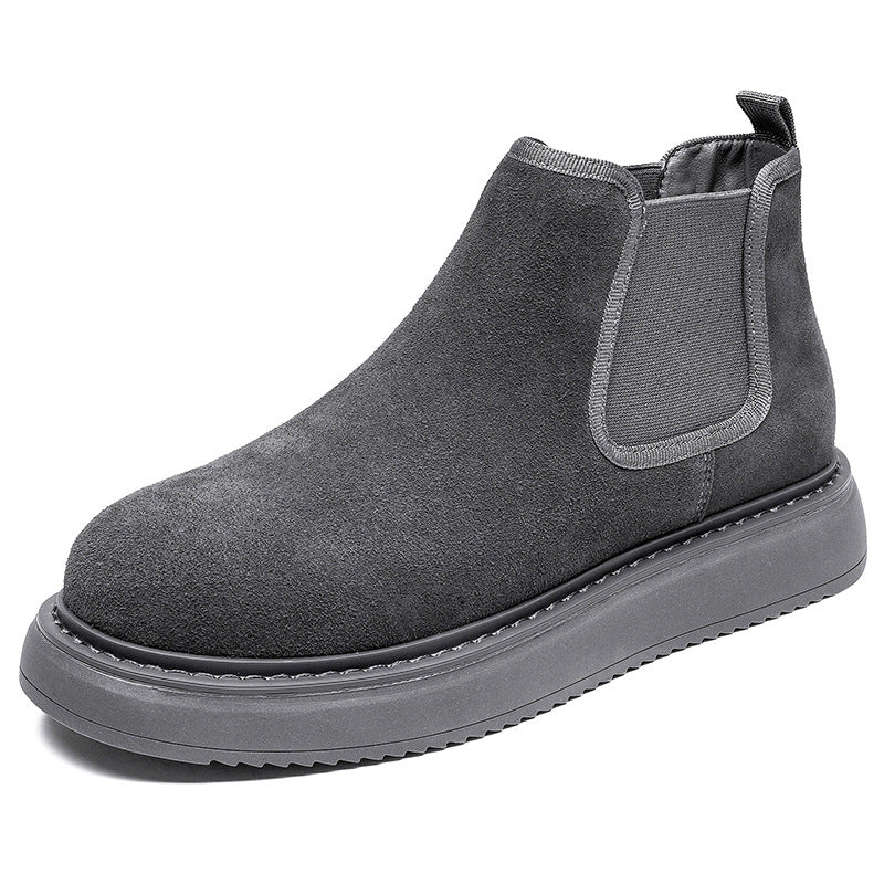Men's Soft Retro Middle Top British Style Sneakers