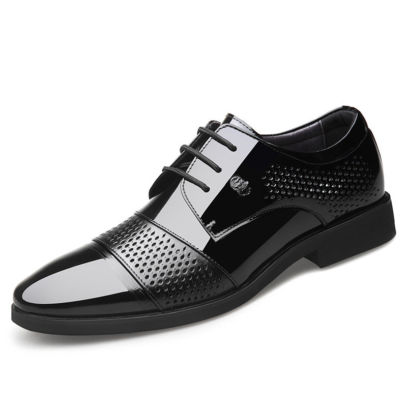 Men's Invisible Elevated Business Formal Wear Breathable Leather Shoes