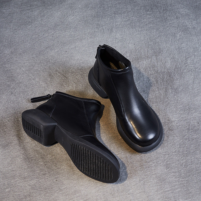 Women's Booties Retro Ethnic Style Genuine Chelsea Boots