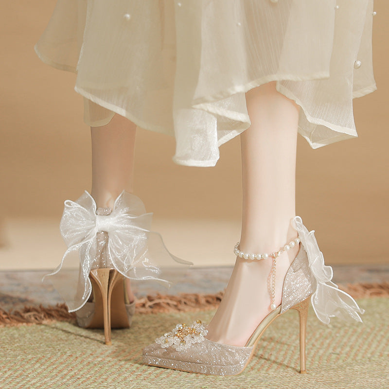 Two-way Wear Beautiful Glitter Engagement Fairy Women's Shoes