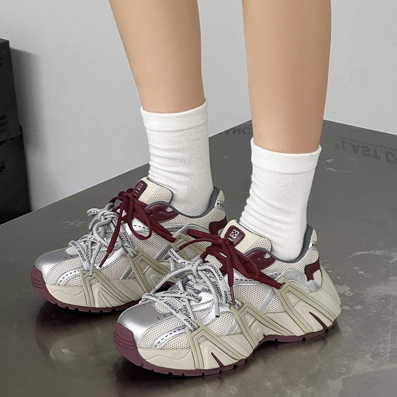 Women's Autumn Breathable Tide Daddy Four Clunky Women's Sports Shoes