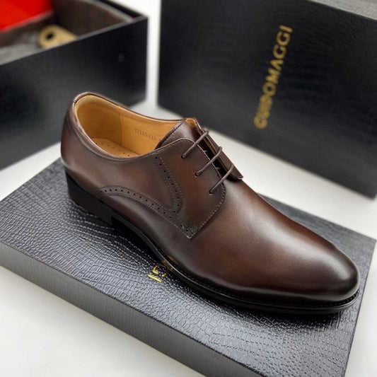Men's Italian First Layer Cowhide British Business Leather Shoes