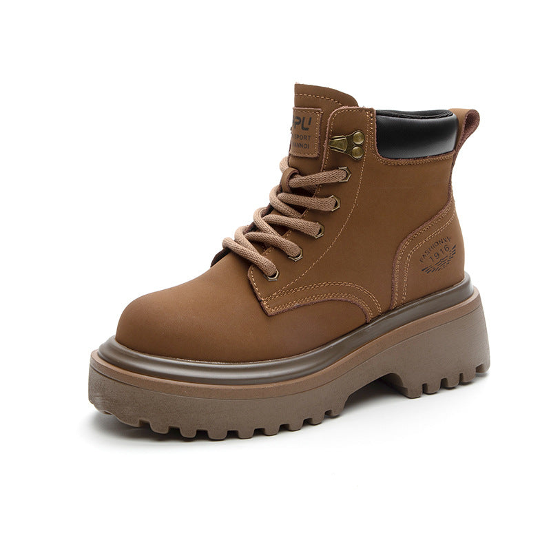 Women's Martin Retro Motorcycle Short Tube Worker British Women's Leather Boots
