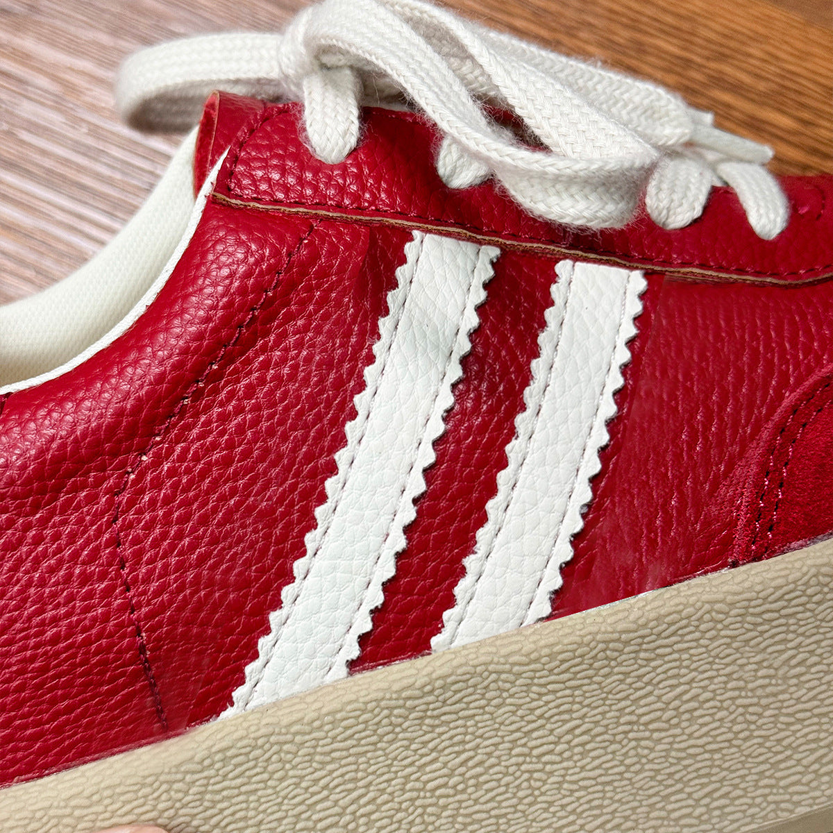 Women's Retro German Training Board Pink Platform Canvas Shoes