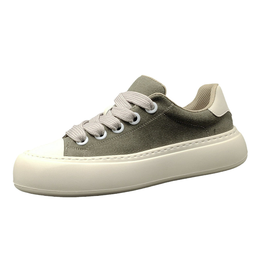 Men's Thick Bottom Breathable Biscuit Shape Board Sneakers