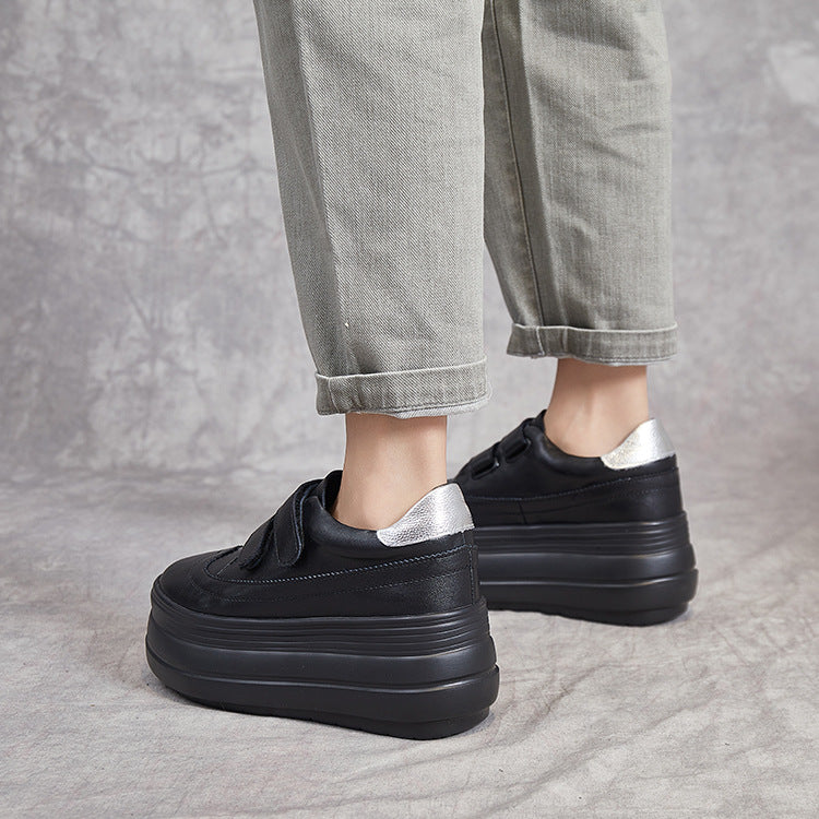 Women's & Men's Platform Velcro Spring Black Trendy Small Women's Shoes