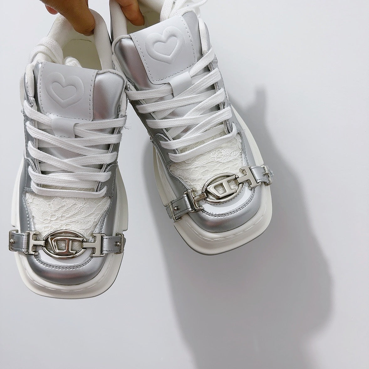 Men's Low Top Korean Fashion Spring Square Sneakers