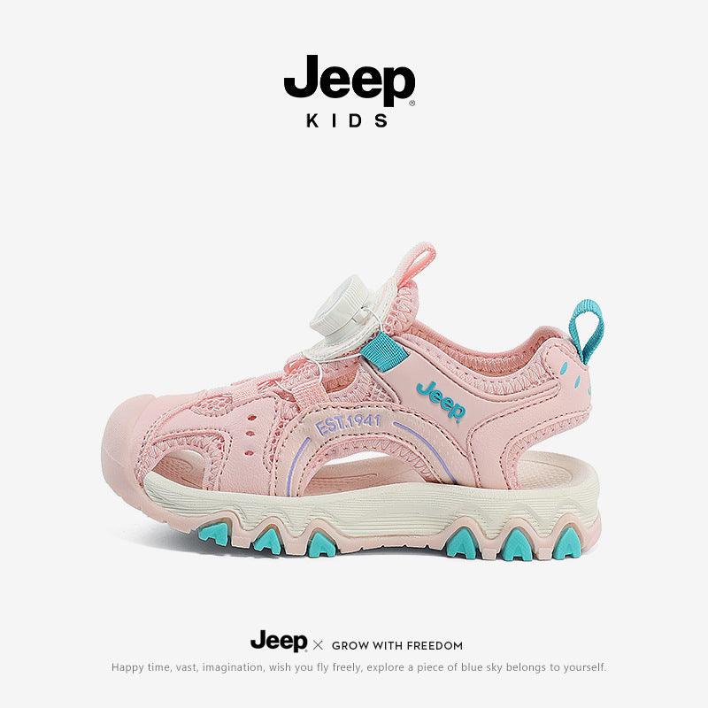 Toe Summer Medium Large Buttoned Boys Kid's Sandals
