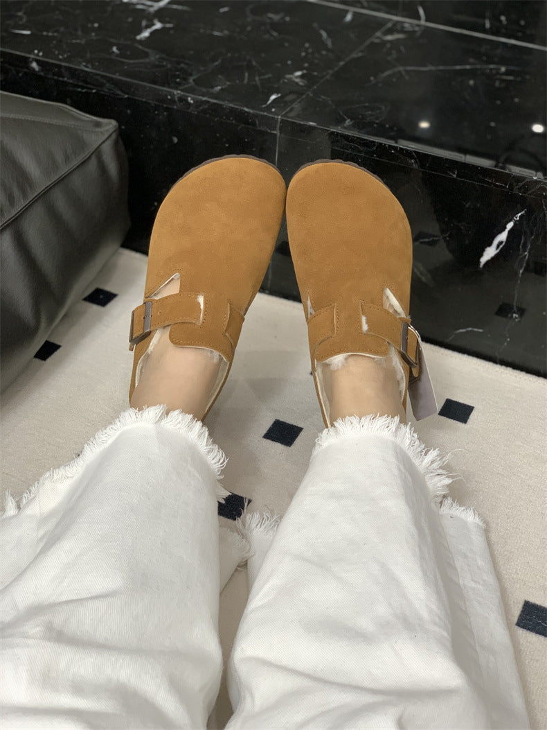 Women's & Men's Slip-on Genuine Wool Lining Warm With Women's Shoes